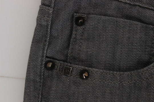 Costume National Graue Slim Fit Jeans aus Baumwollmischung