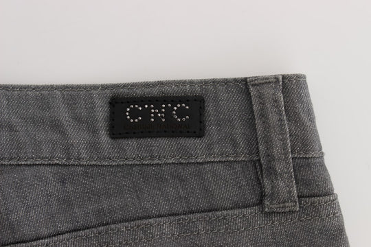 Costume National Graue Slim Fit Jeans aus Baumwollmischung