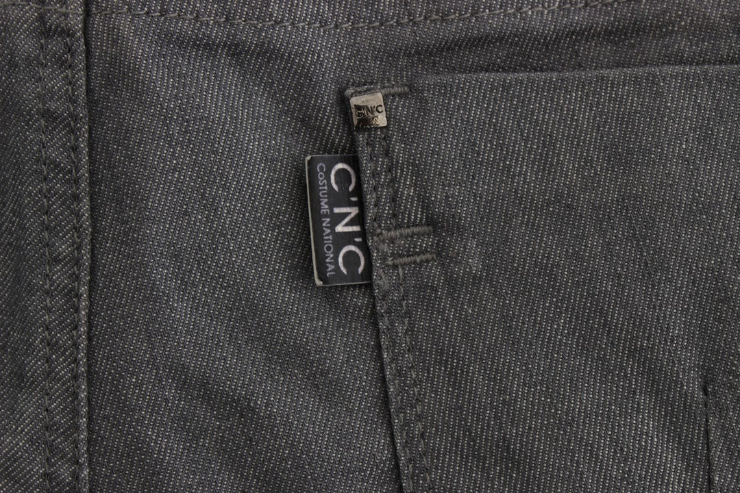 Costume National Graue Slim Fit Jeans aus Baumwollmischung