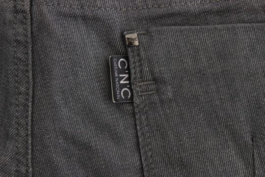 Costume National Graue Slim Fit Jeans aus Baumwollmischung