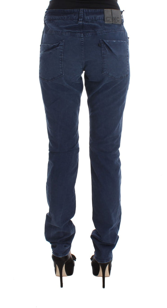 Costume National Blaue Denim-Jeans aus Baumwollmischung