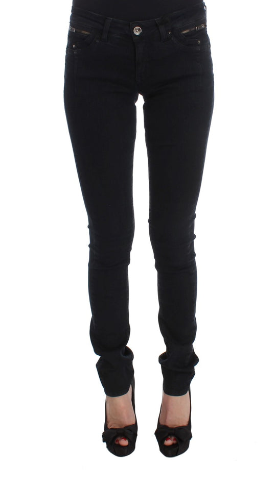 Costume National Schwarze Slim Fit Denim-Jeans aus Baumwolle