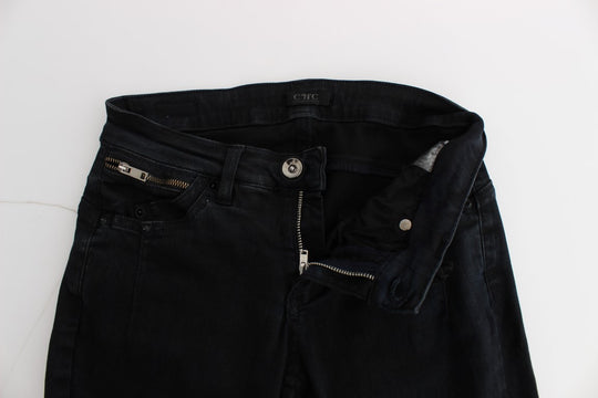 Costume National Schwarze Slim Fit Denim-Jeans aus Baumwolle