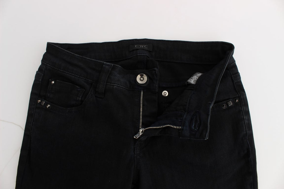 Costume National Schwarze Slim Fit Denim-Jeans aus Baumwolle