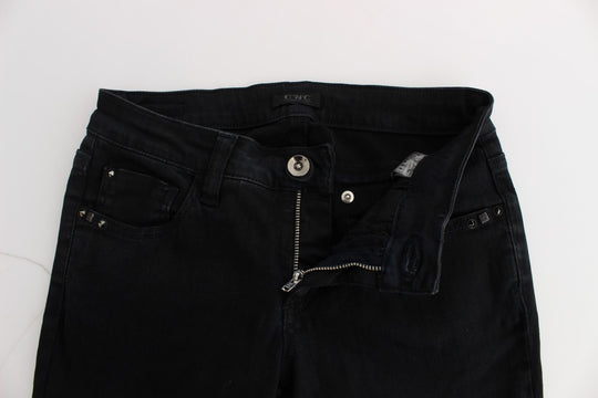 Costume National Schwarze Slim Fit Denim-Jeans aus Baumwolle