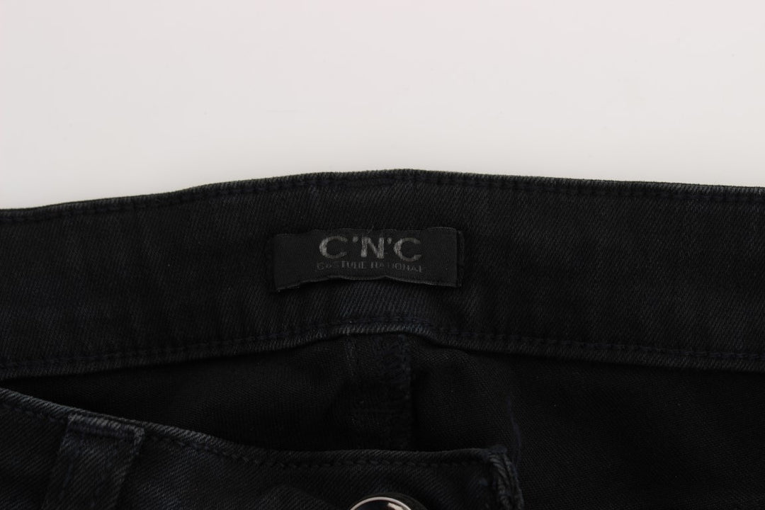 Costume National Schwarze Slim Fit Denim-Jeans aus Baumwolle