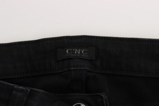 Costume National Schwarze Slim Fit Denim-Jeans aus Baumwolle