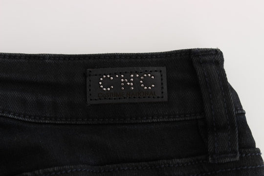 Costume National Schwarze Slim Fit Denim-Jeans aus Baumwolle