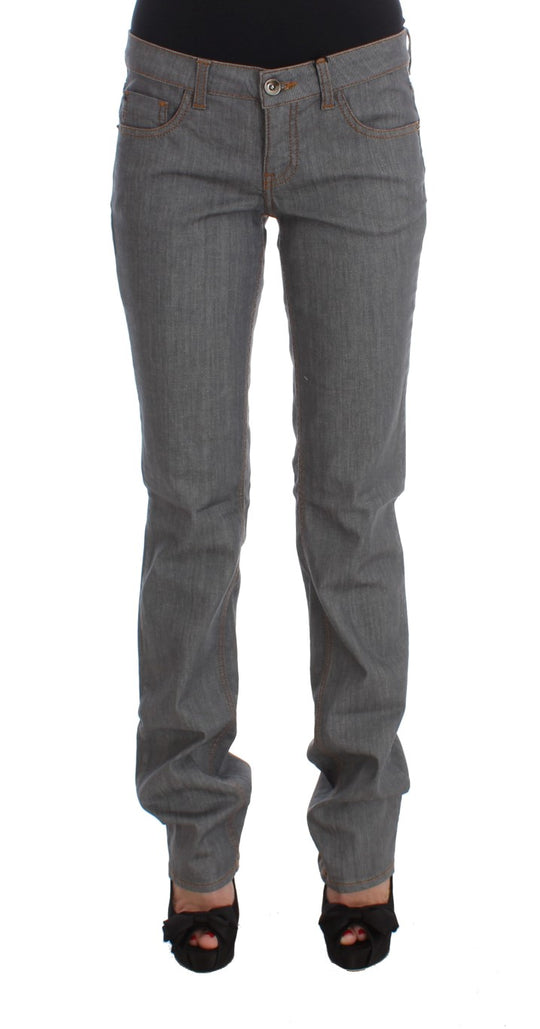 Costume National Graue Denim-Jeans aus Baumwolle mit normaler Passform