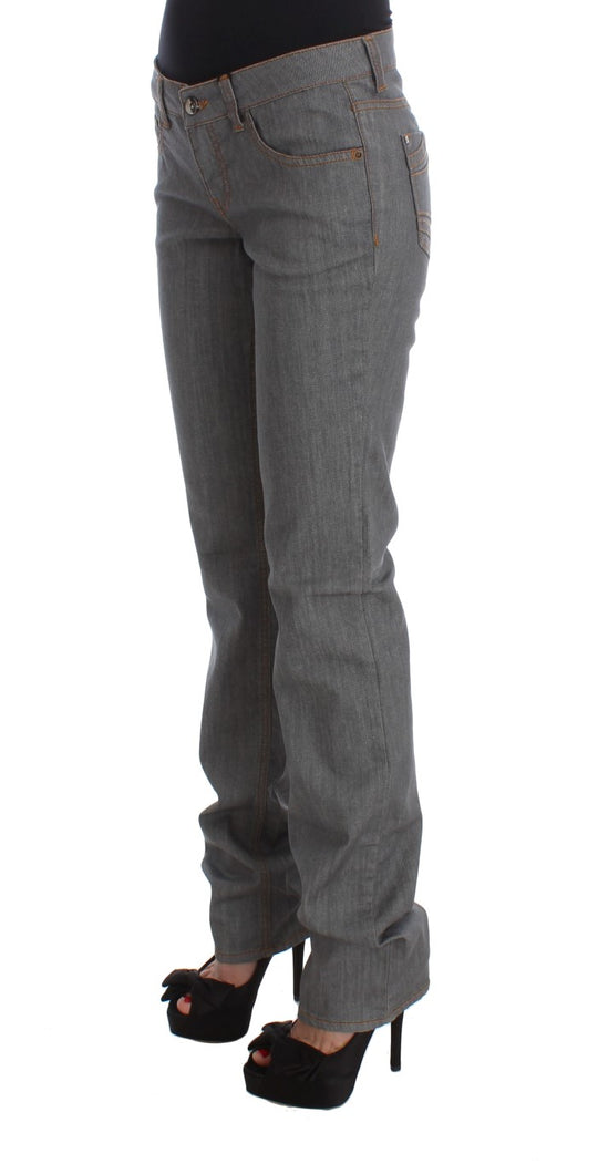 Costume National Graue Denim-Jeans aus Baumwolle mit normaler Passform