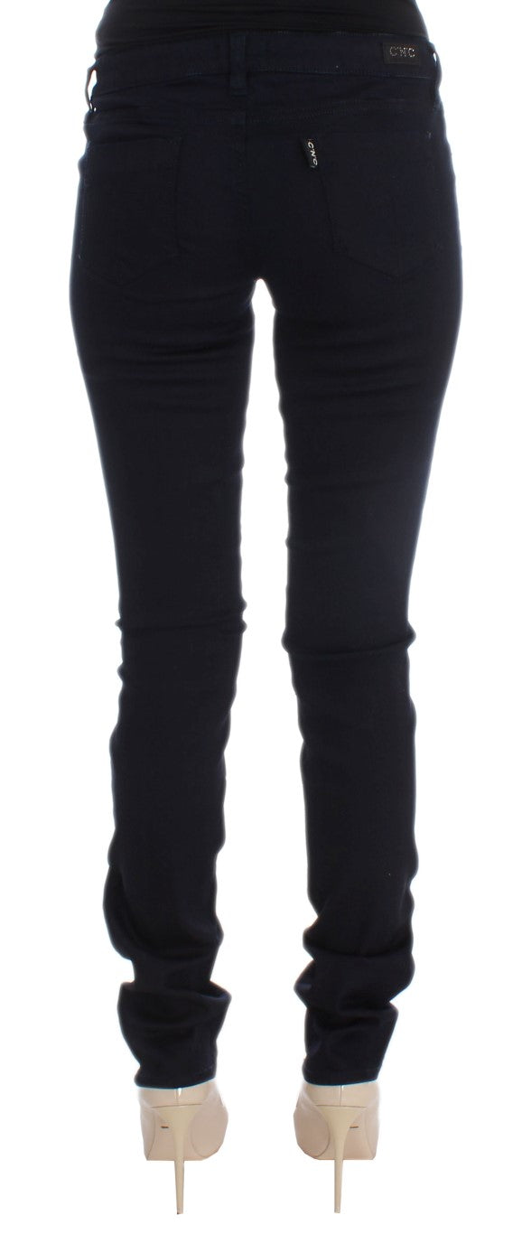 Costume National Blaue Slim Fit Jeans aus Baumwollmischung