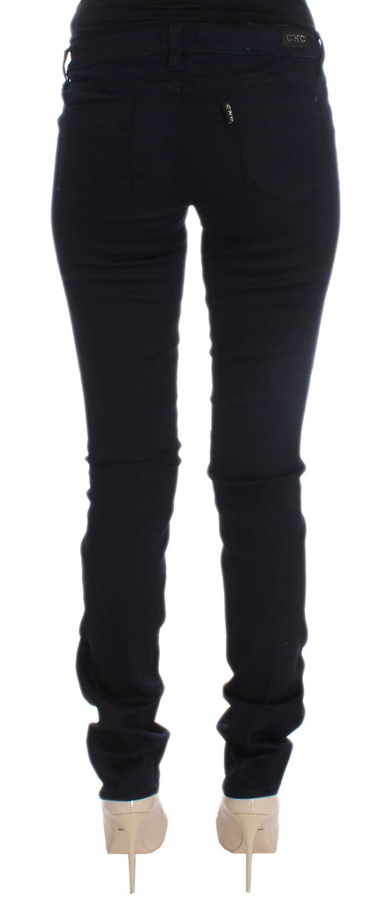 Costume National Blaue Slim Fit Jeans aus Baumwollmischung