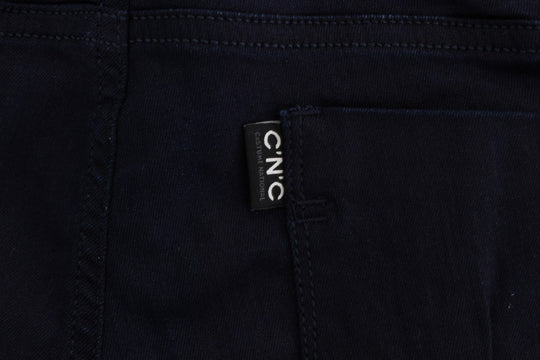Costume National Blaue Slim Fit Jeans aus Baumwollmischung