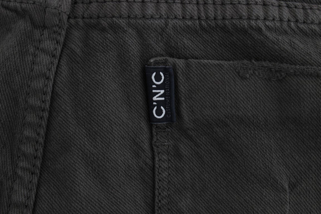 Costume National Grüne Slim Fit Jeans aus Baumwollmischung