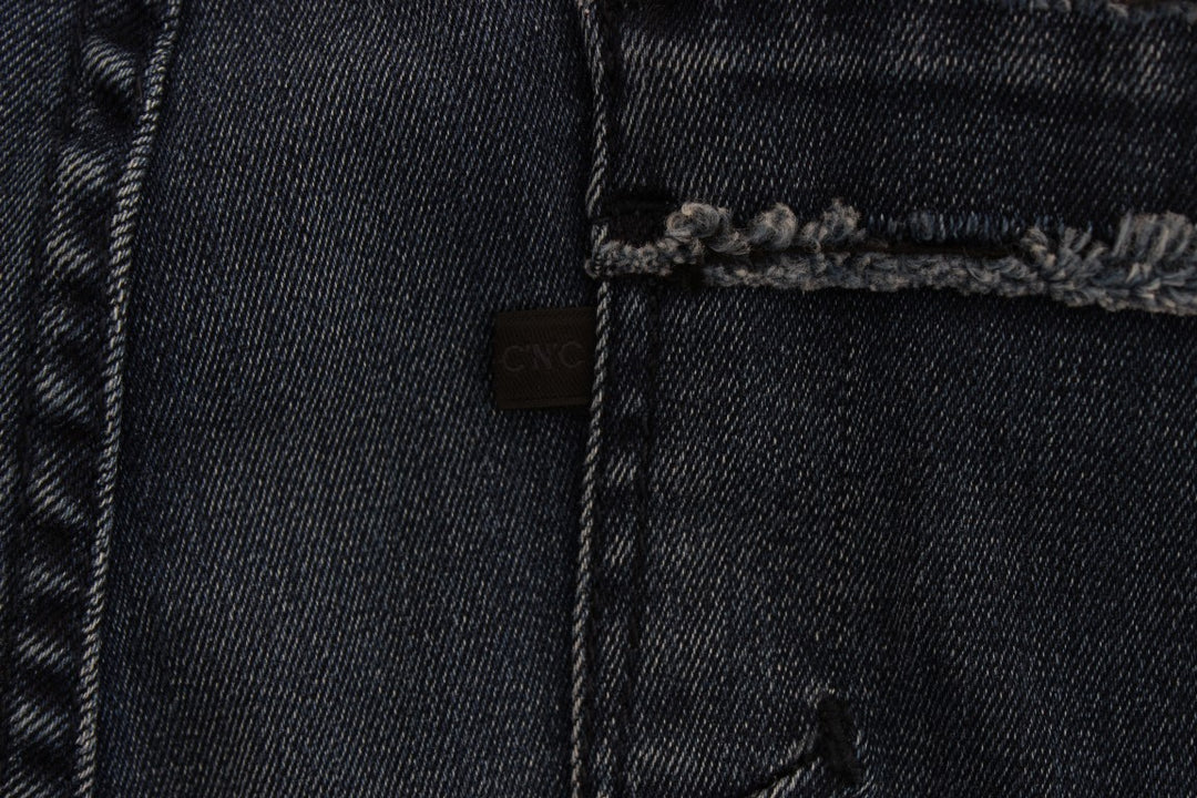 Costume National Blaue Slim Fit Jeans aus Baumwollmischung