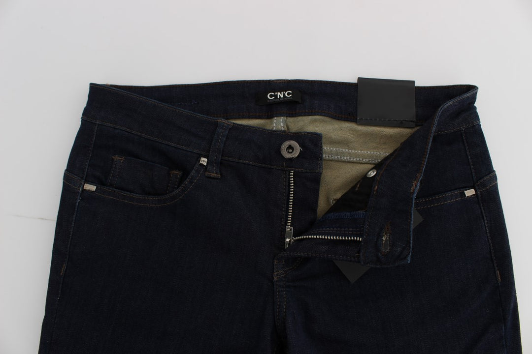 Costume National Blaue Slim Fit Jeans aus Baumwollmischung