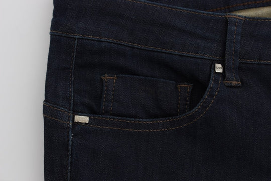 Costume National Blaue Slim Fit Jeans aus Baumwollmischung