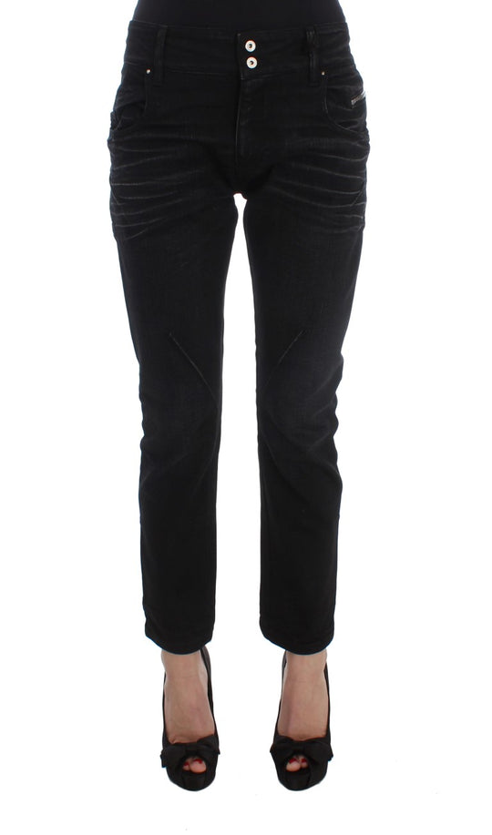 Costume National Schwarze Baumwolle Slouchy Slims Fit Jeans
