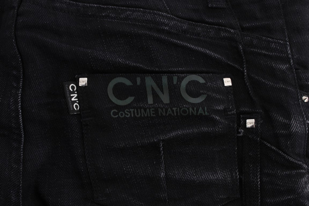 Costume National Schwarze Baumwolle Slouchy Slims Fit Jeans