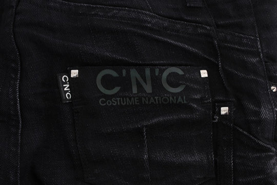 Costume National Schwarze Baumwolle Slouchy Slims Fit Jeans