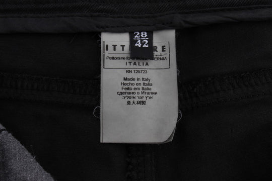 Costume National Schwarze Baumwoll-Capri-Cropped-Denim-Jeans