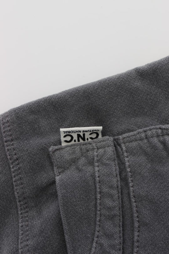 Costume National Graue Baumwolle Super Slim Corduroys Jeans