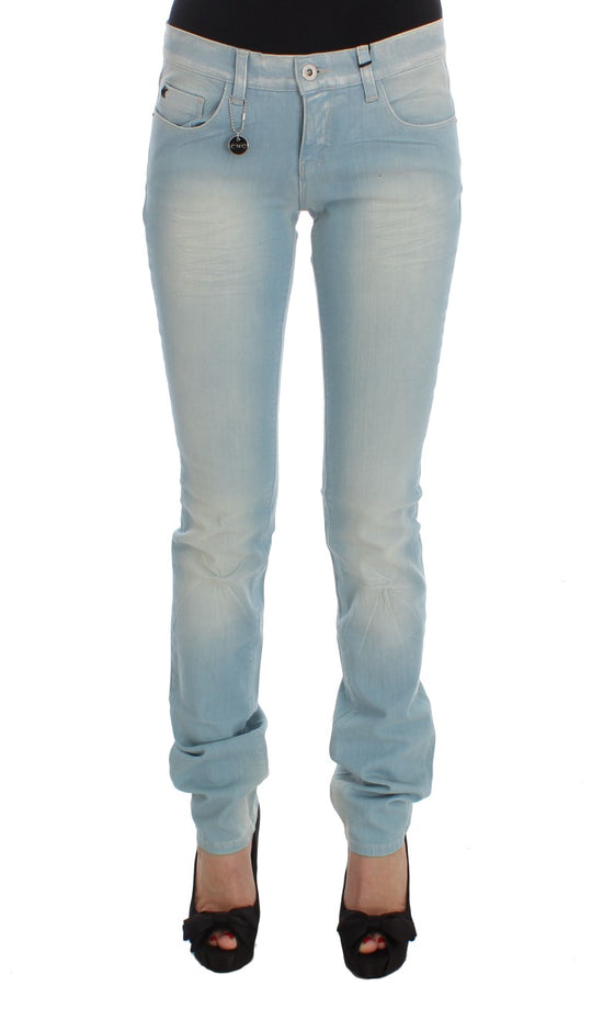Costume National Blaue Baumwollmischung Super Slim Fit Jeans