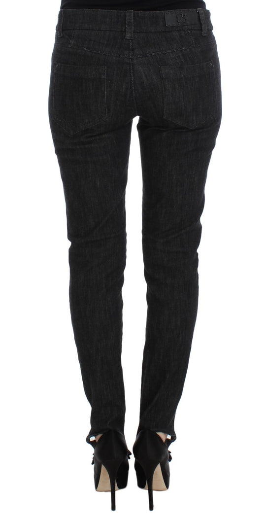 Ermanno Scervino Blaue Slim Fit Denim-Jeans aus Baumwolle