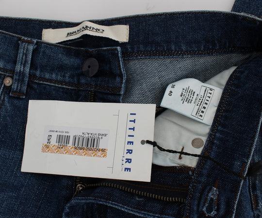 Ermanno Scervino Blaue Waschung Baumwollmischung Slim Fit Jeans