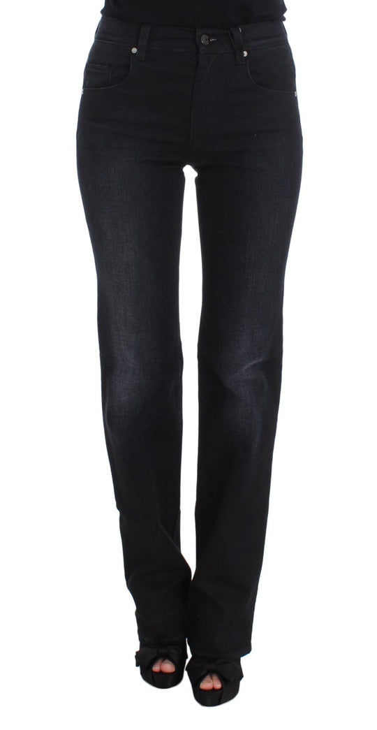 Ermanno Scervino Blaue Baumwollmischung Slim Fit Bootcut Jeans