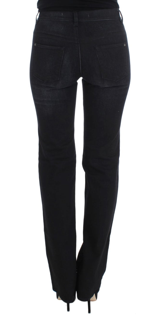 Ermanno Scervino Blaue Baumwollmischung Slim Fit Bootcut Jeans