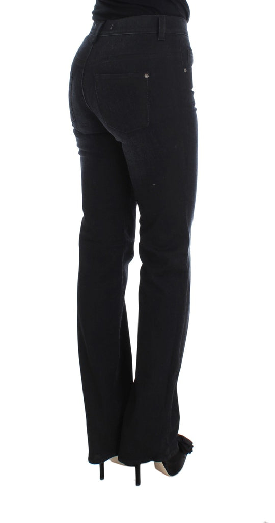Ermanno Scervino Blaue Baumwollmischung Slim Fit Bootcut Jeans