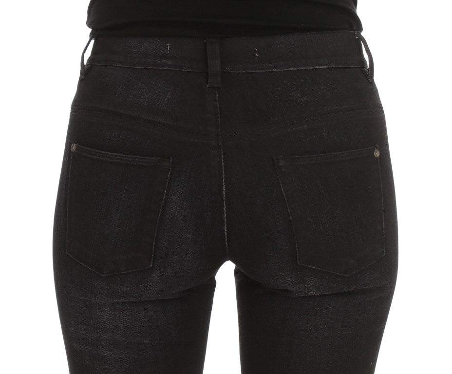 Ermanno Scervino Blaue Baumwollmischung Slim Fit Bootcut Jeans