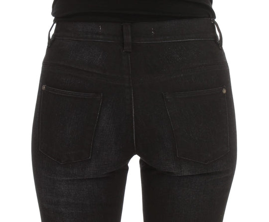 Ermanno Scervino Blaue Baumwollmischung Slim Fit Bootcut Jeans