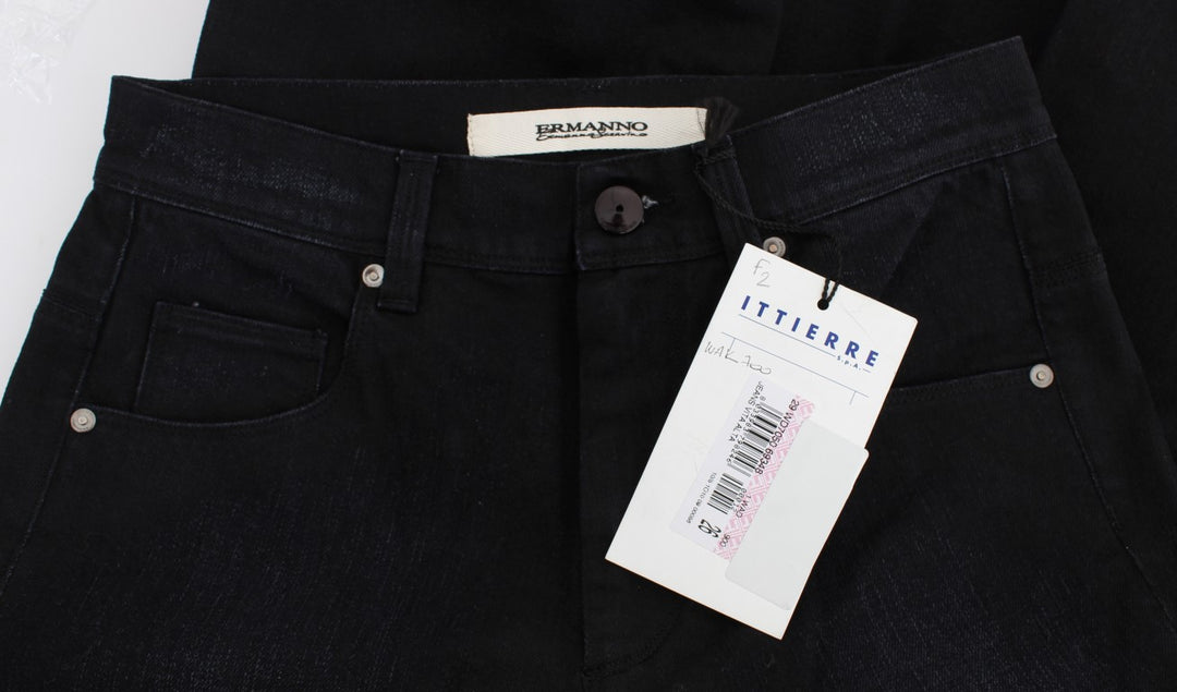 Ermanno Scervino Blaue Baumwollmischung Slim Fit Bootcut Jeans