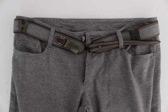 Ermanno Scervino Graue Baumwolle Slim Fit Lässige Bootcut-Hose