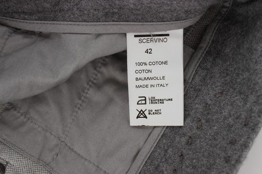 Ermanno Scervino Graue Baumwolle Slim Fit Lässige Bootcut-Hose