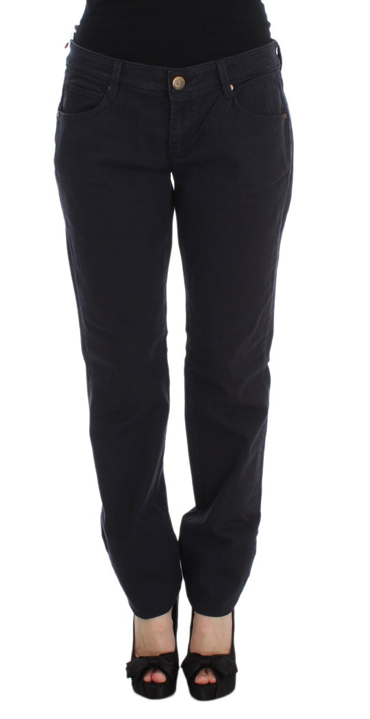 Ermanno Scervino Blaue Baumwollmischung Casual Fit Hose