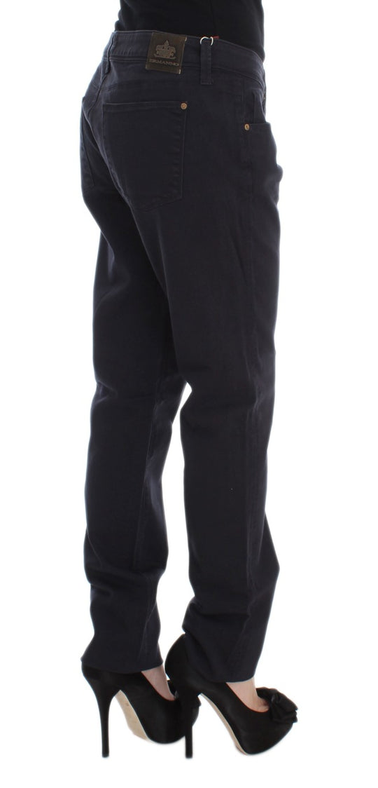 Ermanno Scervino Blaue Baumwollmischung Casual Fit Hose