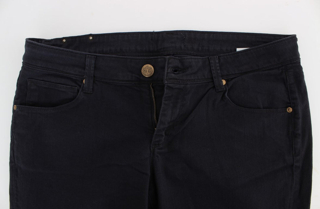 Ermanno Scervino Blaue Baumwollmischung Casual Fit Hose