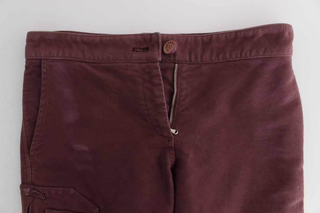 Ermanno Scervino Gekürzte Cargohose aus Baumwolle in Bordeaux