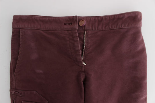 Ermanno Scervino Gekürzte Cargohose aus Baumwolle in Bordeaux