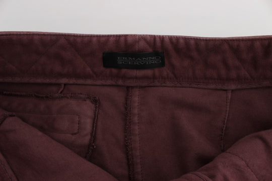 Ermanno Scervino Gekürzte Cargohose aus Baumwolle in Bordeaux