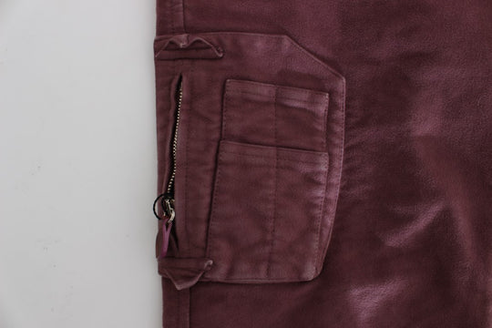 Ermanno Scervino Gekürzte Cargohose aus Baumwolle in Bordeaux