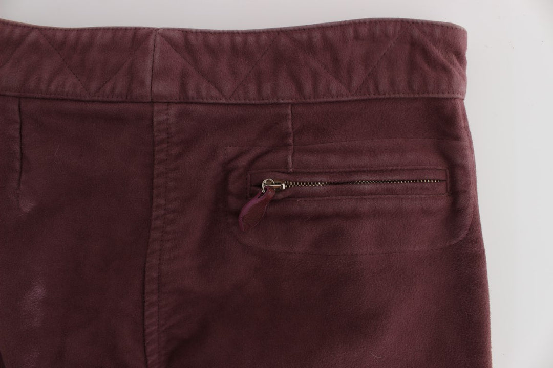 Ermanno Scervino Gekürzte Cargohose aus Baumwolle in Bordeaux