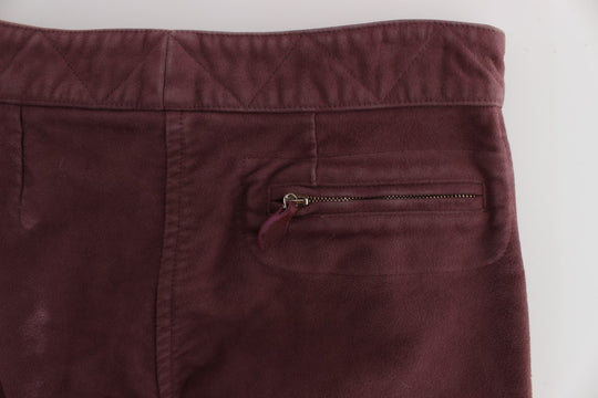Ermanno Scervino Gekürzte Cargohose aus Baumwolle in Bordeaux