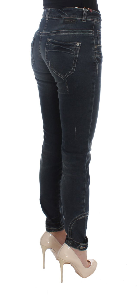 Ermanno Scervino Blaue Slim Fit Jeans aus Baumwollmischung