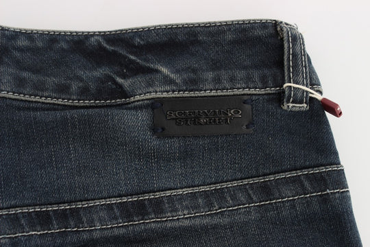 Ermanno Scervino Blaue Slim Fit Jeans aus Baumwollmischung