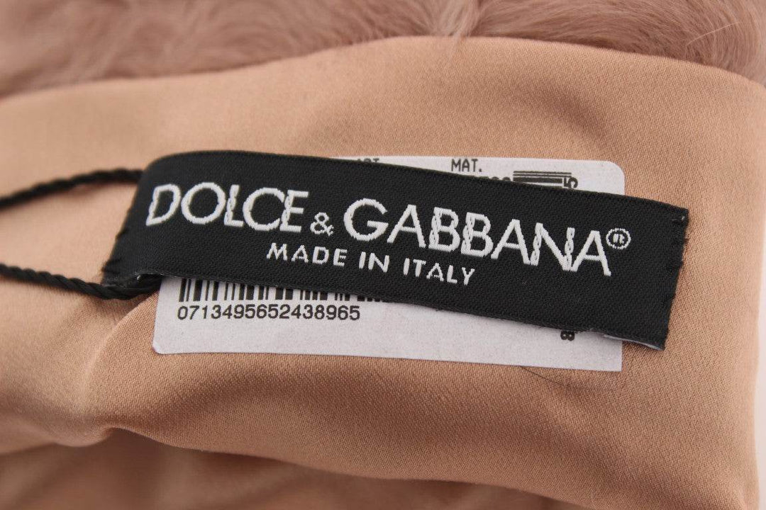 Dolce & Gabbana Elegante beigefarbene Wildlederhandschuhe in Ellbogenlänge - Léoré