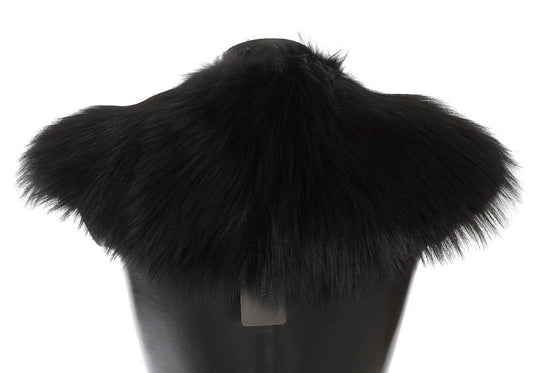 Dolce & Gabbana Schwarzer Fuchspelz Chic Shoulder Wrap - Léoré